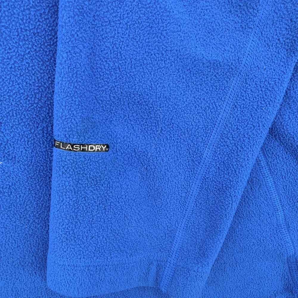 The North Face Mens FlashDry Quarter Zip Fleece Pullover Blue Grey Size Medium
